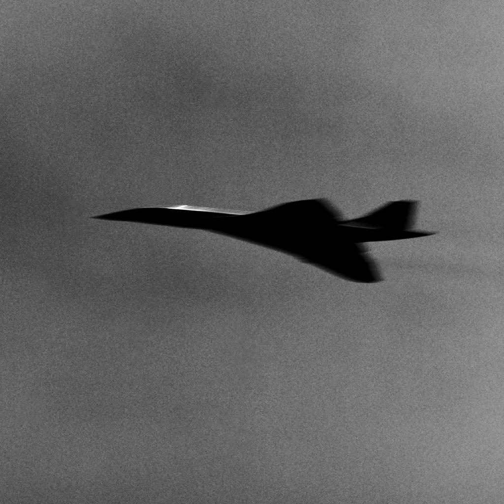 1 The Concorde after takeoff three miles from JFK International Airport New York, April 26, 1993
Archival Pigment print, 36 x 36 inches, 91 x 91 cm 