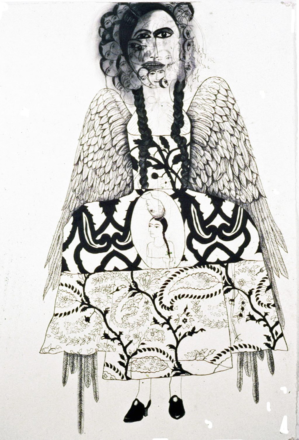 Samira Abbassy, Annunciation 2007
Charcoal on paper
111,76 x 76,2 cm 