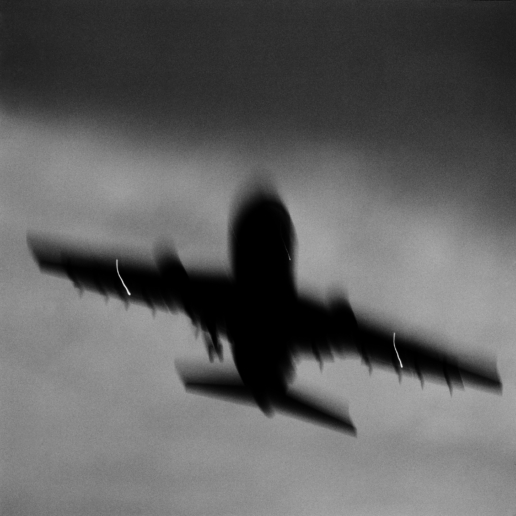 Frank Schramm, 2 Airbus Industries A-300 on takeoff from Roissy-Charles-de-Gaulle, France, October 7, 1989
Printed on silver bromide archival black and white photographic paper
75 x 75 cm / Edition of 10 
50 x 60 cm / Edition of 20