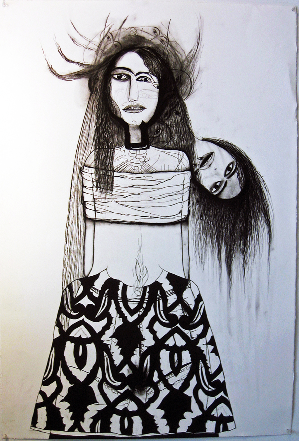 Samira Abbassy, Second Head, 2008
Charcoal on paper
111, 76 x 76,2 cm 