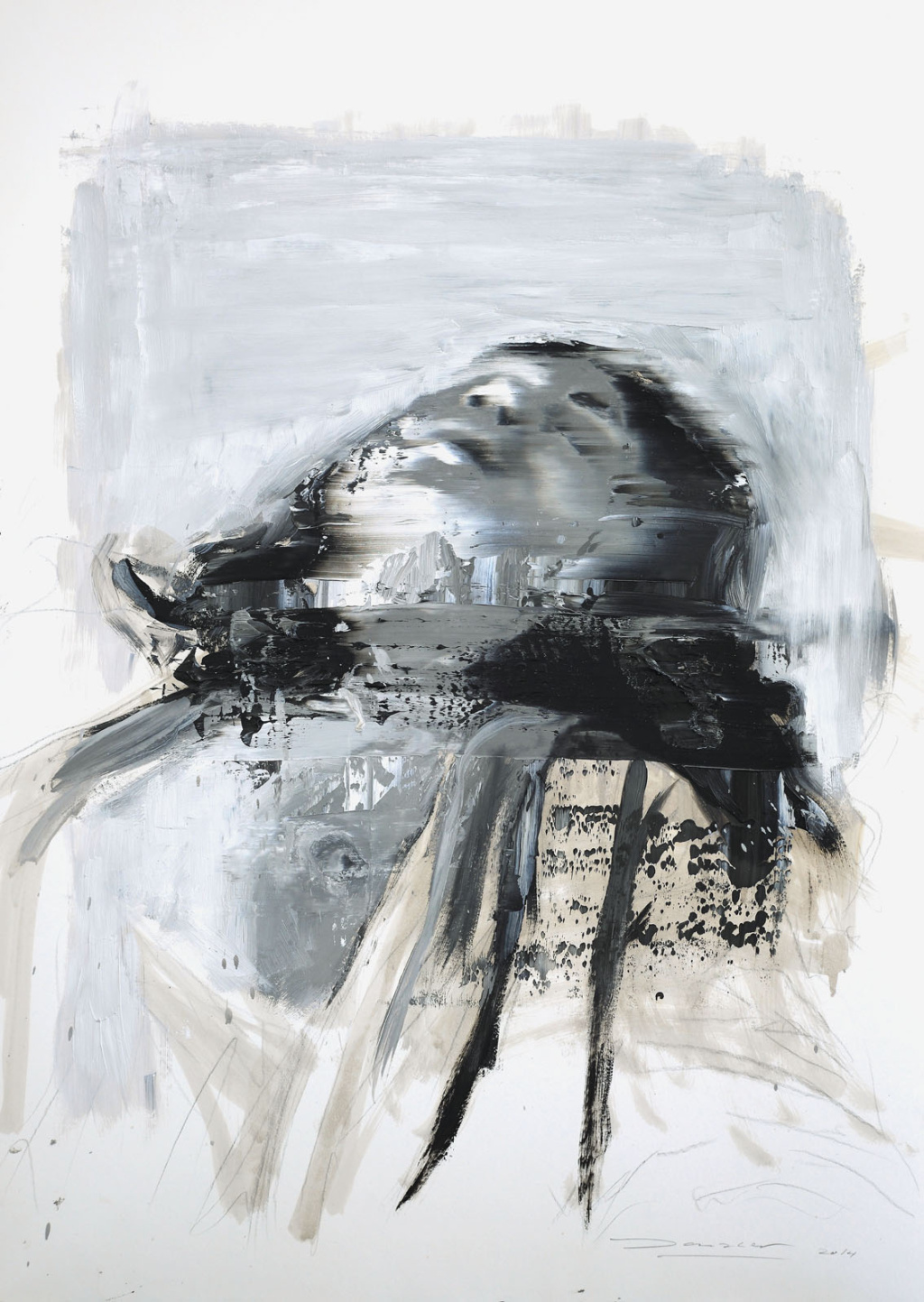 Andy Denzler, 2226, Study for East II, 2014, 
Oil on paper, 70 x 50 cm