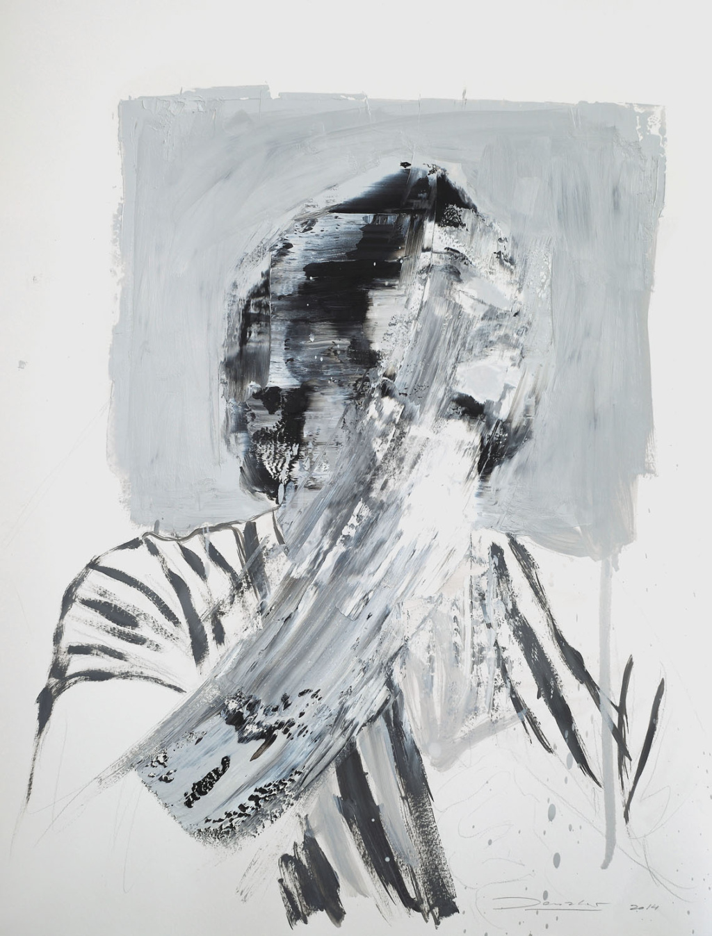 Andy Denzler, 2227, Condition III, 2014,
Oil on paper, 65 x 50 cm