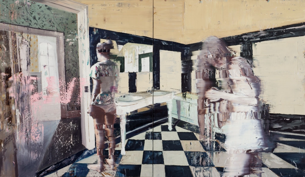 Andy Denzler, 2241, Under My Skin I, 2014, 
Oil on canvas, Öl auf Leinwand, 140 x 240 cm (two parts, each 140 x 120cm)