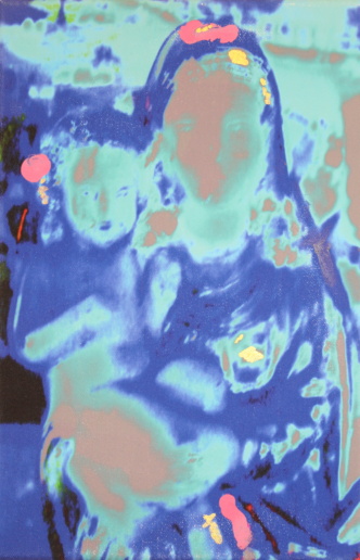 Annelies Štrba, Madonna, 2016
Pigment print on canvas, mixed media
30 x 20 cm