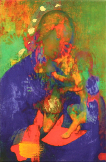 Annelies Štrba, Madonna, 089, 2015
Pigment print on canvas, mixed media
30 x 20 cm
Unique