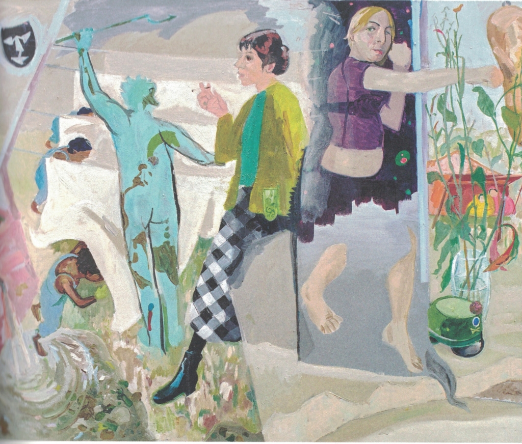 Balz Baechi, Boxerin mit I.B. und C.F., 2006
Oil on canvas
100 x 80 cm