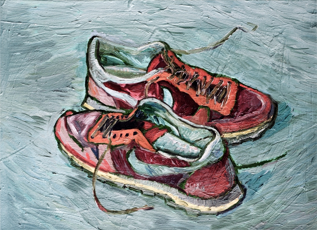 Balz Baechi, Rote Schuhe im Wasser, 1985
Oil on canvas
30 x 40 cm