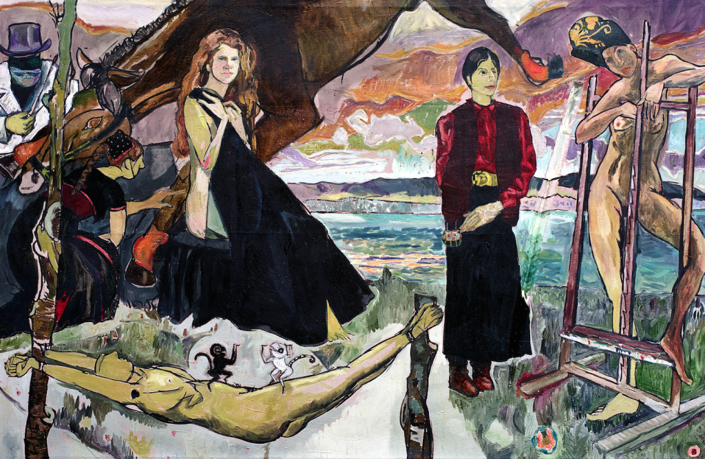 Balz Baechi, 6 Personen suchen einen Autor, 1996
Oil on canvas
140 x 180 cm