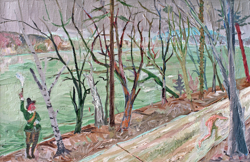 Schütze am Rhein, 1995–2003
Oil on canvas
35 x 50 cm
