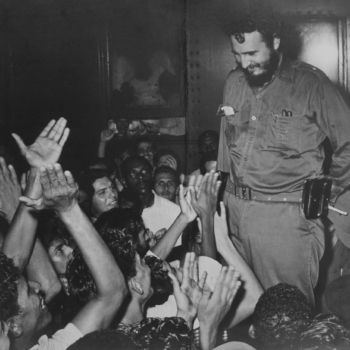 Gilberto Ante, Fidel with people applauding, 1960s