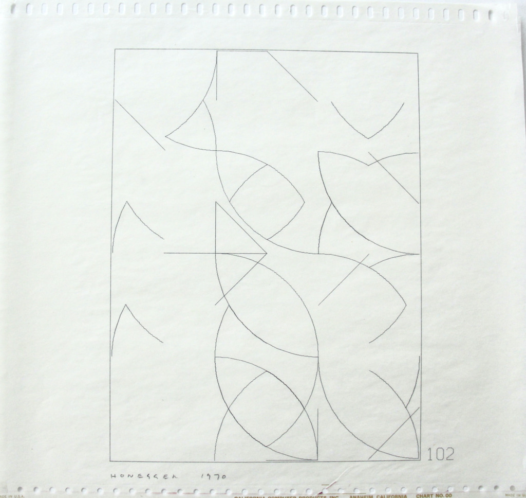 Gottfried Honegger, Computer Drawing 102, 1970
Ink on Paper
30,5 x 32 cm