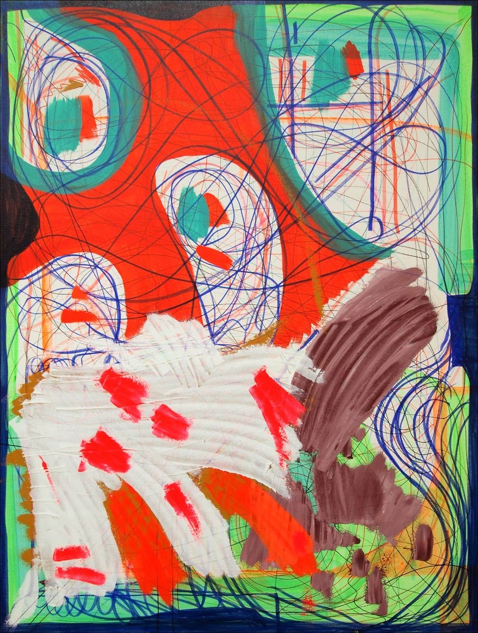 Joanne Greenbaum
Untitled, 2017
Oil, acrylic and markers on canvas
101,6 x 76,2 cm