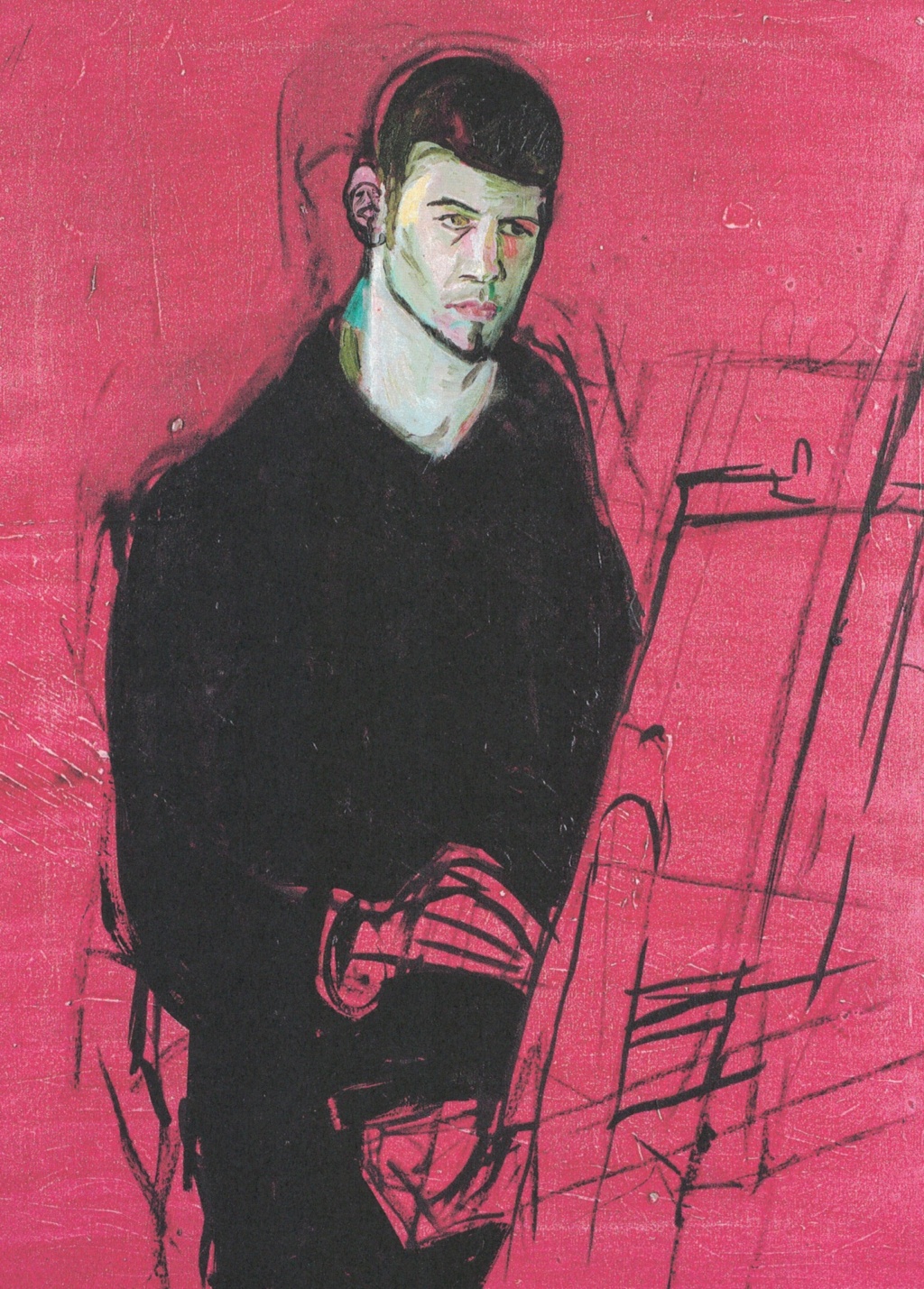 Balz Baechi, A.H. malt sich selbst, 1998
Oil on canvas
80 x 50 cm
