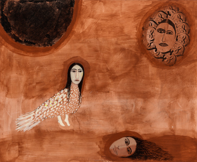 Samira Abbassy, Harbinger, 2021
Acrylic, Ink & glitter on paper, 43 x 36 cm