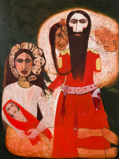 Samira Abbassy, Love & Ammunition, 2016
Oil on Gesso Panel
120 x 91 cm