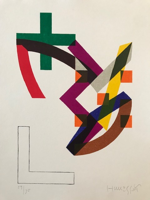 Structures III, Motiv 03/8, 1971
Lithography 9-colors, Print Lafranca, Locarno
37 x 30 cm
59/75