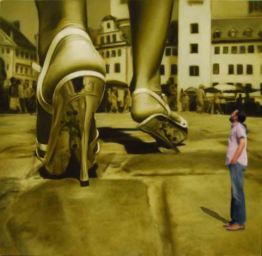 Viveek Sharma, KALIYUG, 2009
Oil on canvas
91,4 x 91,4 cm
(Sold)