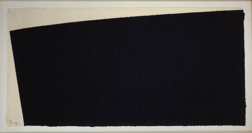 Olson, 1986
Screenprint, paintstick, 90 x 182 cm, Edition of 30 ex., Catalogue Raisonné Nr. 45, 1986