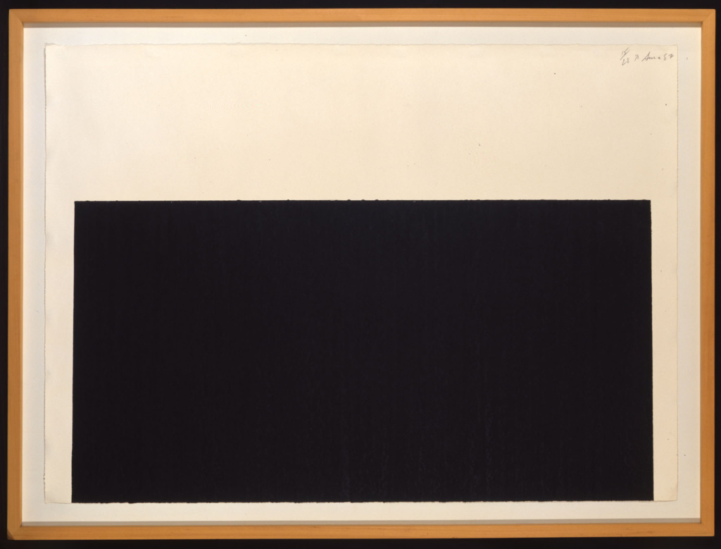 Richard Serra, Pasolini, 1987
Screenprint, paintstick, 121 x 167 cm, Edition No. 15/28, Catalogue Raisonné Nr. 39, 1987